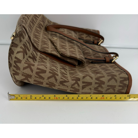 Michael Kors MK Signature Tote Shoulder Handbag Purse - Picture 13 of 14